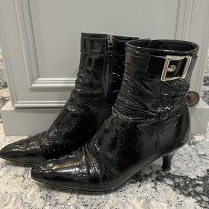 Prada Patent Leather Heeled Boots